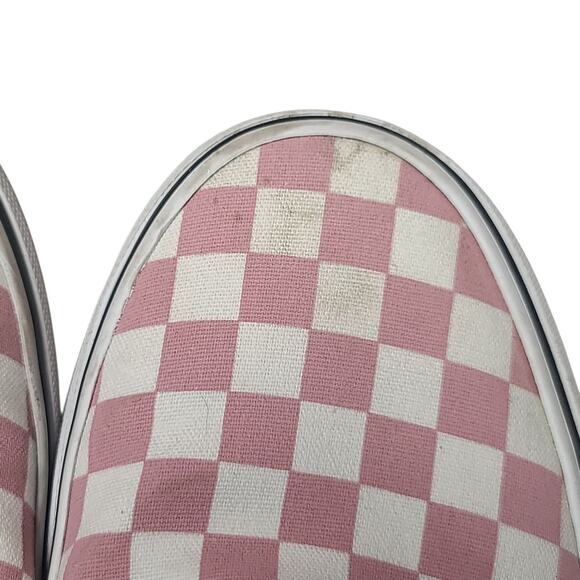 Vans Classic Slip-On Checkerboard Pink White Women's 9 - Picture 5 of 9
